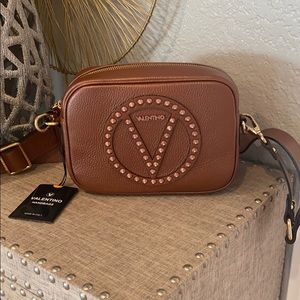 Valentino Mia Rock crossbody in metallic rust